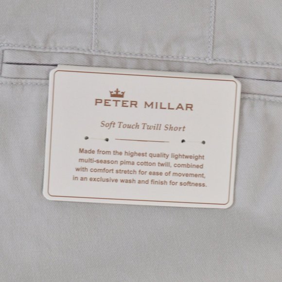 NEW Peter Millar Mens Shorts Golf Light Grey Twill - Picture 7 of 11